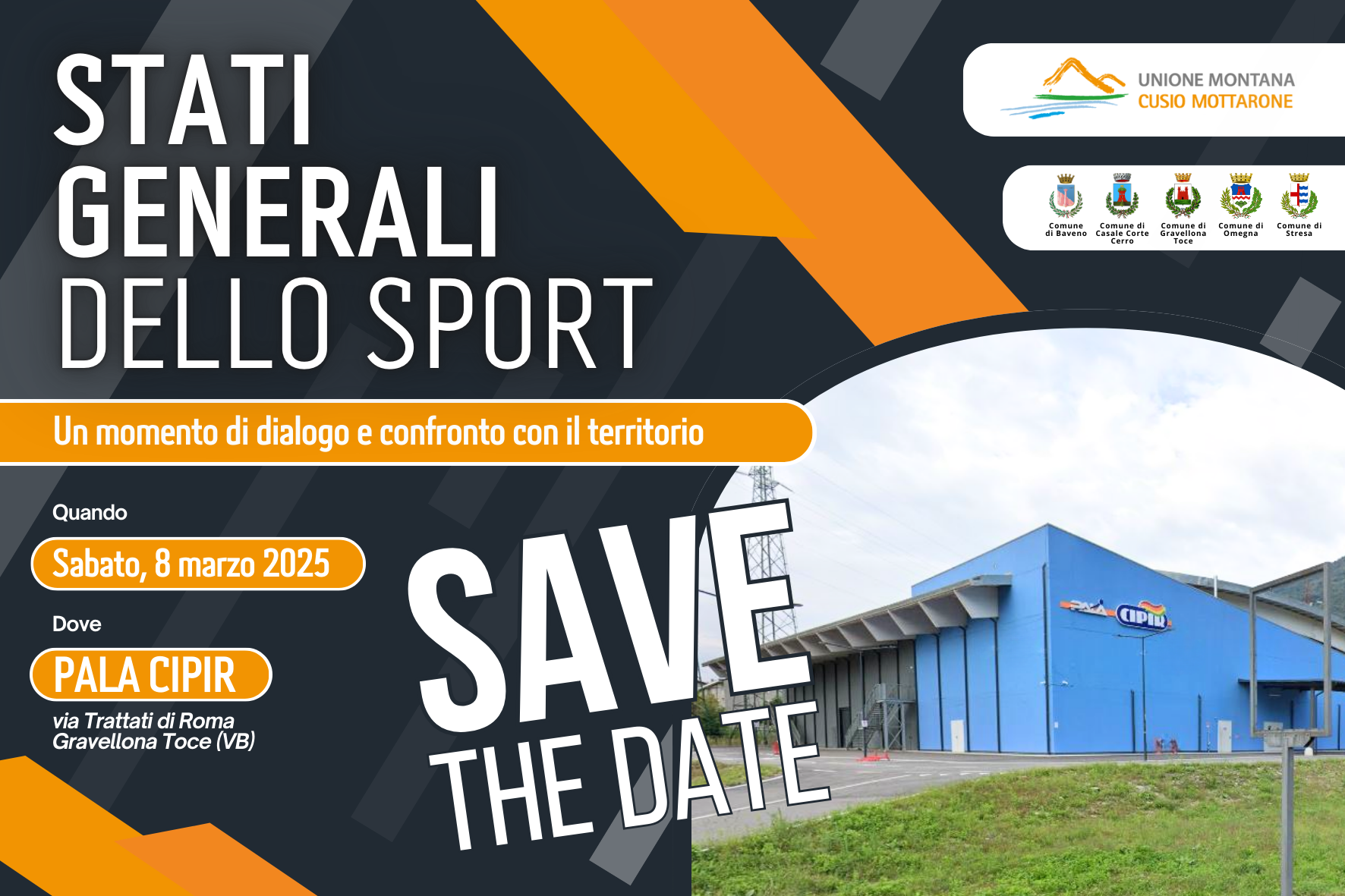 Locandina "save the date" stati generali dello sport
